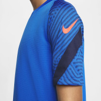 Nike Breathe Strike Trainingsshirt Blauw Rood Kids