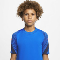 Nike Breathe Strike Trainingsshirt Blauw Rood Kids