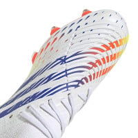 adidas Predator Edge.3 IJzeren-Nop Voetbalschoenen (SG) Wit Geel Blauw