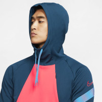 Nike Dry Academy Pullover Hoodie Blauw Roze