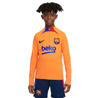 Nike FC Barcelona Strike Drill Trainingstrui 2021-2022 Kids Oranje Zwart