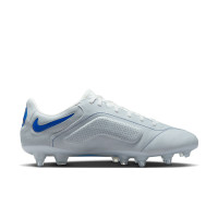 Nike Tiempo Legend 9 Elite Made in Italy IJzeren-Nop Voetbalschoenen (SG) Anti-Clog Wit Blauw Zilver