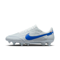 Nike Tiempo Legend 9 Elite Made in Italy IJzeren-Nop Voetbalschoenen (SG) Anti-Clog Wit Blauw Zilver