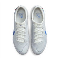 Nike Tiempo Legend 9 Elite Made in Italy IJzeren-Nop Voetbalschoenen (SG) Anti-Clog Wit Blauw Zilver