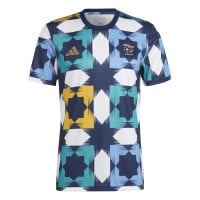 adidas Algerije Pre-Match Trainingsshirt 2022-2024 Blauw Geel Wit