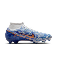 Nike Zoom Mercurial Superfly 9 Academy CR7 Gras / Kunstgras Voetbalschoenen (MG) Wit Blauw Brons