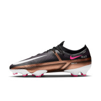 Nike Phantom GT2 Pro Gras Voetbalschoenen (FG) Zwart Brons Wit