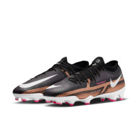 Nike Phantom GT2 Pro Gras Voetbalschoenen (FG) Zwart Brons Wit