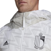 adidas België Travel Full-Zip Hoodie 2022-2024 Wit