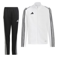 adidas Tiro 23 League Full-Zip Trainingspak Kids Wit Zwart