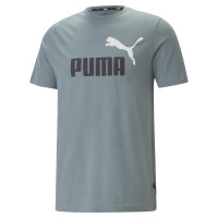 PUMA Essentials+ 2 College Logo T-Shirt Blauw Donkerblauw Wit