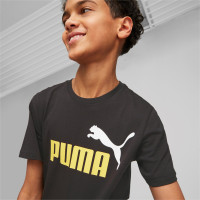 PUMA Essentials+ 2 College Logo T-Shirt Kids Zwart Geel