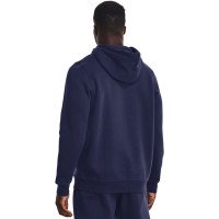 Under Armour Essential Fleece Hoodie Donkerblauw Wit