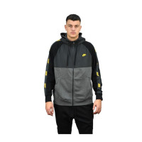 Nike NSW CE Hoodie Full Zip Grijs Donkergrijs Geel