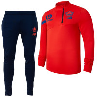 New Balance Lille OSC Trainingspak 1/4-Zip 2023-2024 Rood Donkerblauw