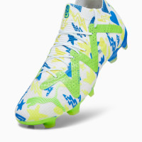 PUMA Future Ultimate Neymar Jr. Gras / Kunstgras Voetbalschoenen (MG) Wit Blauw Geel Groen