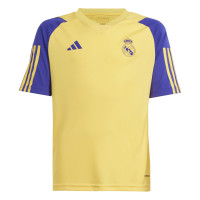 adidas Real Madrid Trainingsshirt 2023-2024 Kids Geel Paars