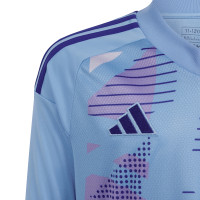 adidas Tiro 24 Competition Keepersshirt Lange Mouwen Kids Lichtblauw Blauw Paars