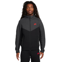 Nike Tech Fleece Sportswear Trainingspak Zwart Grijs Felrood