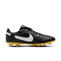 Nike Premier III Gras Voetbalschoenen (FG) Zwart Wit Geel