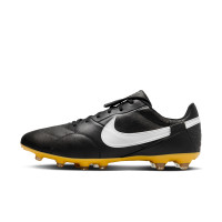 Nike Premier III Gras Voetbalschoenen (FG) Zwart Wit Geel