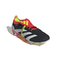 adidas Predator Elite FT IJzeren-Nop Voetbalschoenen (SG) Zwart Wit Felrood