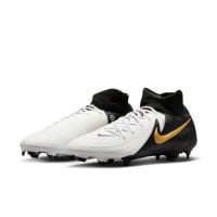 Nike Phantom Luna II Pro Gras Voetbalschoenen (FG) Zwart Gebroken Wit Goud