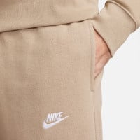 Nike Sportswear Club Fleece Trainingspak Hooded Beige Wit