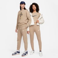 Nike Sportswear Club Fleece Joggingbroek Lichtbruin Wit