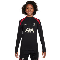 Nike Liverpool Strike Trainingspak 1/4-Zip 2024-2025 Kids Zwart Rood