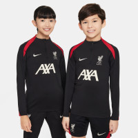 Nike Liverpool Strike Trainingstrui 1/4-Zip 2024-2025 Kids Zwart Rood