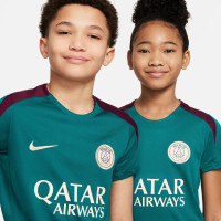 Nike Paris Saint Germain Strike Trainingsshirt 2024-2025 Kids Groen Paars Wit Goud