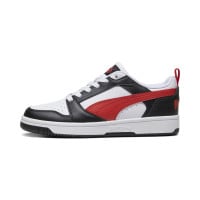 PUMA Rebound V6 Low Sneakers Kids Wit Rood Zwart