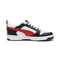 PUMA Rebound V6 Low Sneakers Kids Wit Rood Zwart