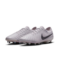 Nike Tiempo Legend 10 Elite Gras Voetbalschoenen (FG) Grijs Zwart Roze