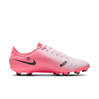 Nike Tiempo Legend 10 Academy Gras / Kunstgras Voetbalschoenen (MG) Lichtroze Felroze Zwart