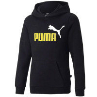 PUMA Essentials+ 2 Big Logo Trainingspak Kids Zwart Geel Wit