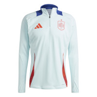 adidas Spanje Trainingstrui 1/4-Zip 2024-2026 Lichtblauw Donkerblauw Rood