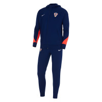 Nike Kroatië Strike Trainingspak Full-Zip Hooded 2024-2026 Donkerblauw Felrood