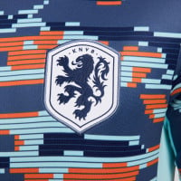 Nike Nederland Pre-Match Wedstrijdtenue Uit 2024-2026 Blauw Wit