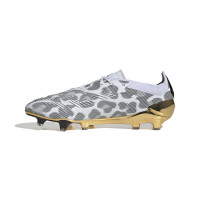 adidas Predator Elite Gras Voetbalschoenen (FG) Wit Grijs Zwart Goud