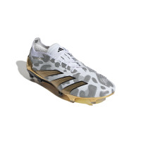 adidas Predator Elite Gras Voetbalschoenen (FG) Wit Grijs Zwart Goud