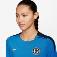 Nike Chelsea Strike Trainingstrui 2024-2025 1/4-Zip Dames Blauw Donkerblauw