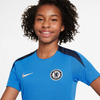 Nike Chelsea Strike Trainingsshirt 2024-2025 Kids Blauw Donkerblauw