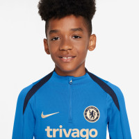 Nike Chelsea Strike Trainingstrui 1/4-Zip 2024-2025 Kids Blauw Donkerblauw