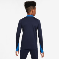 Nike Chelsea Strike Trainingstrui 1/4-Zip 2024-2025 Kids Donkerblauw Blauw