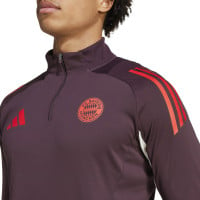 adidas Bayern München Trainingstrui 1/4-Zip 2024-2025 Bordeauxrood Wit Rood