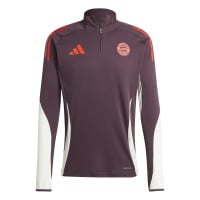 adidas Bayern München Trainingstrui 1/4-Zip 2024-2025 Bordeauxrood Wit Rood