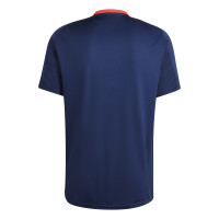 adidas Manchester United Trainingsshirt 2024-2025 Donkerblauw Rood Zilver