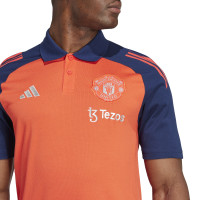 adidas Manchester United Polo 2024-2025 Rood Donkerblauw Wit